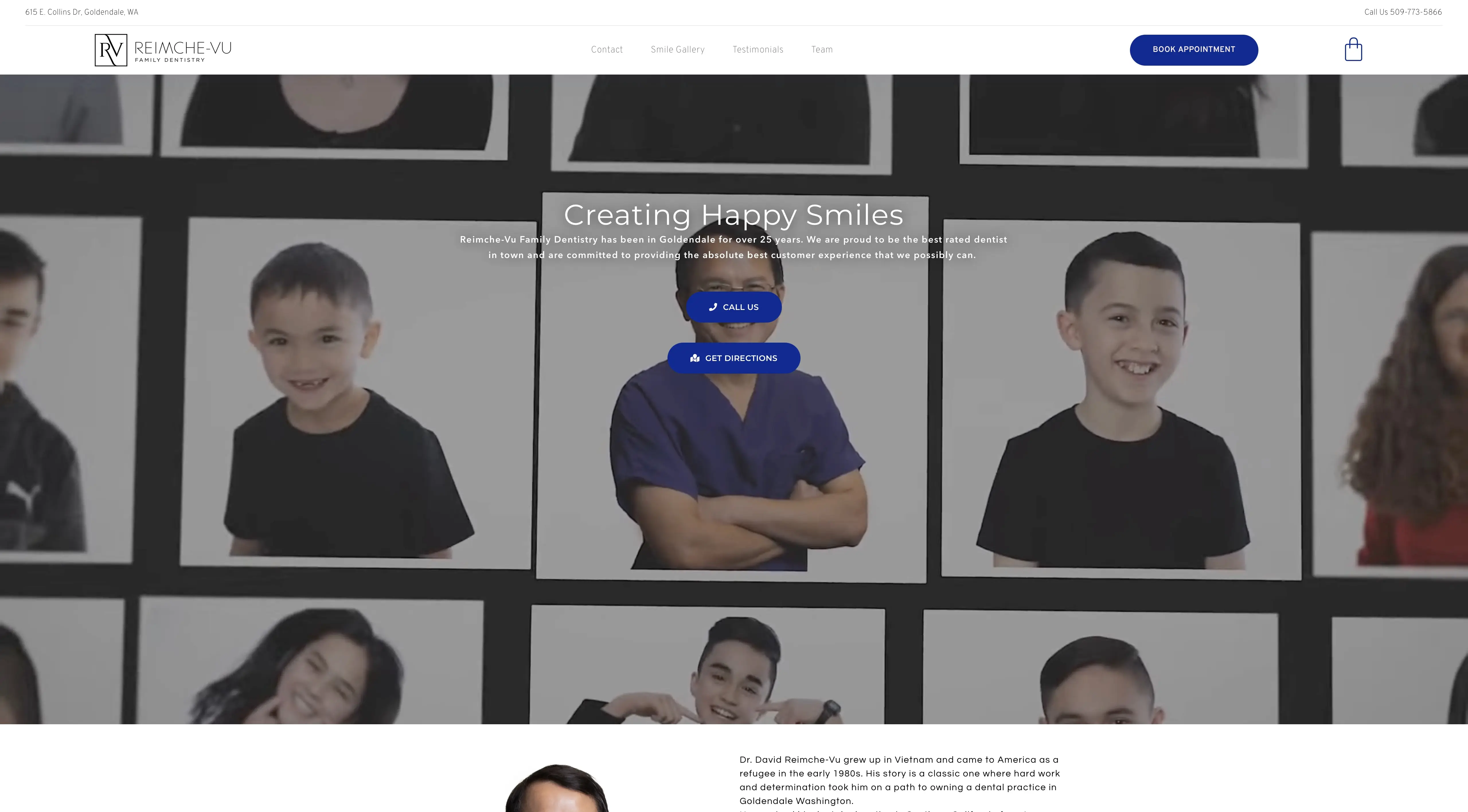 RV Dental website screenshot